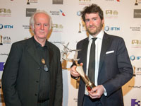 	Sean McGinley with Rising Star Award Winner, Stephen Fingleton 	