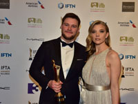 	 Jack Reynor - Best Supporting Actor Film winner for Sing Street with Guest Presenter Natalie Dormer	