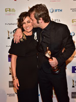 	Moe Dunford – Best Supporting Actor Drama IFTA winner for Vikings with Best Lead Actress Film Nominee Orla Brady (The Price of Desire)	