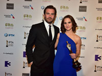 	Ruth Bradley – Best Actress Drama winner for Rebellion with Guest Presenter Clive Standen	