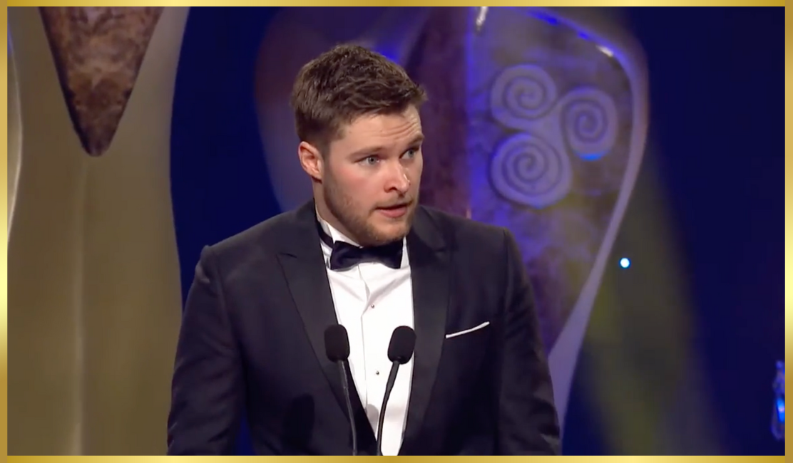 Jack Reynor 'Sing Street' Winner Best Actor in a Supporting Role Film - IFTA 2016 