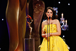 Actress Sarah Greene accepting the Rising Star IFTA Award