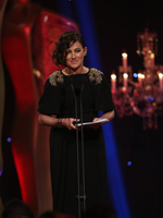 Orla Brady presents the award for Best Supporting Actor in Drama	