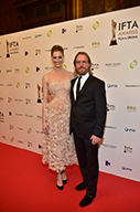 Vikings stars Alyssa Sutherland and Linus Roache
 