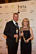 IFTA Award winners Stephen McKeon (Best Original Score for Queen and Country) and Emer Reynolds (Best Editing for One Million Dubliners)