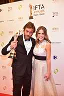 TLead Actor Film IFTA Award winner Moe Dunford (Patrick’s Day) with guest presenter Amy Huberman
 