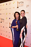 IFTA Winner Deirdre O’Kane with host Caroline Morahan