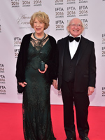 	President of Ireland Michael D. Higgins with his wife Sabina	