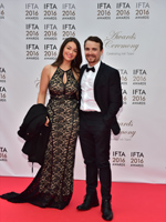 	Best Actor Film nominee Martin McCann (The Survivalist) with Nadia Milliken 	
