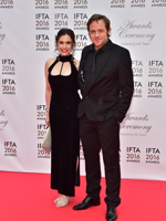 	Actress Jenny Jacques and actor Moe Dunford (both Vikings). Dunford went on to win the Best Supporting Actor Drama IFTA for his role on Vikings	