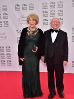 	President of Ireland Michael D. Higgins with his wife Sabina	